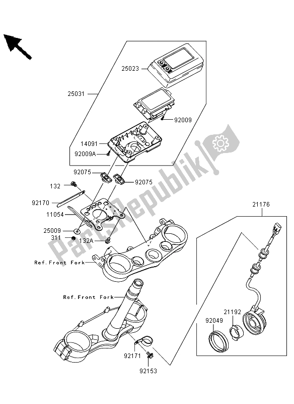 All parts for the Meter of the Kawasaki KLX 450R 2011