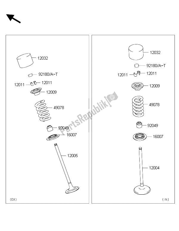 All parts for the Valve(s) of the Kawasaki Z 1000 SX ABS 2015