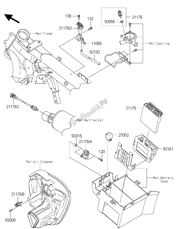 All parts for the Fuel Injection of the Kawasaki Vulcan 1700 Voyager ABS 2015