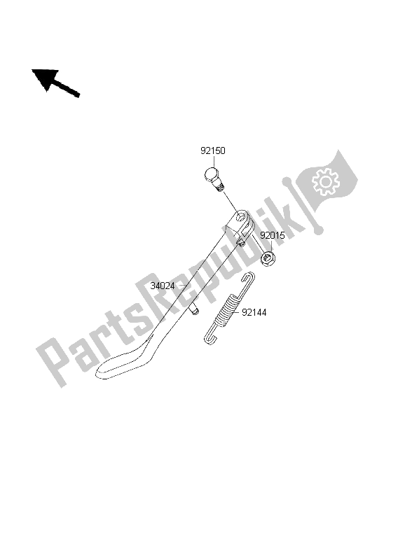 All parts for the Stand of the Kawasaki VN 800 Drifter 1999