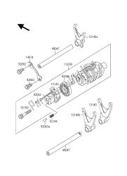 tambour de changement de vitesse et fourchette de changement de vitesse