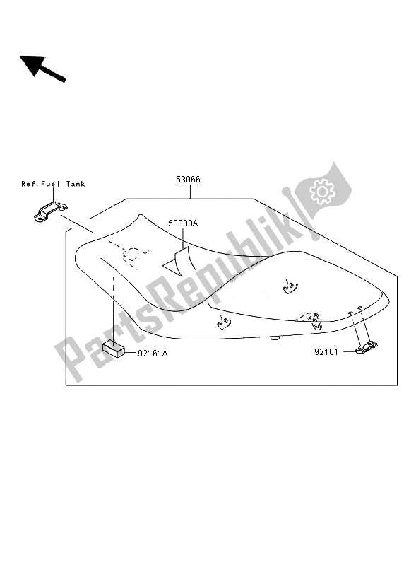 Wszystkie części do Siedzenie Kawasaki ER 6F 650 2007