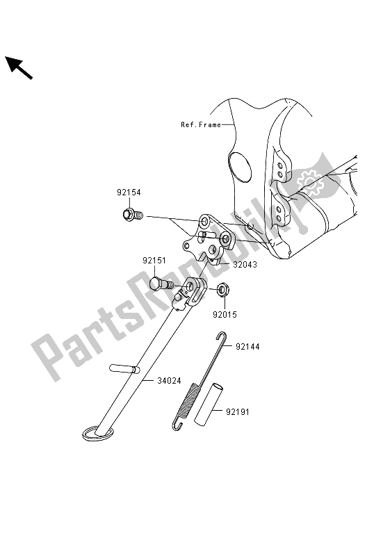 All parts for the Stand(s) of the Kawasaki Ninja ZX 10R 1000 2013