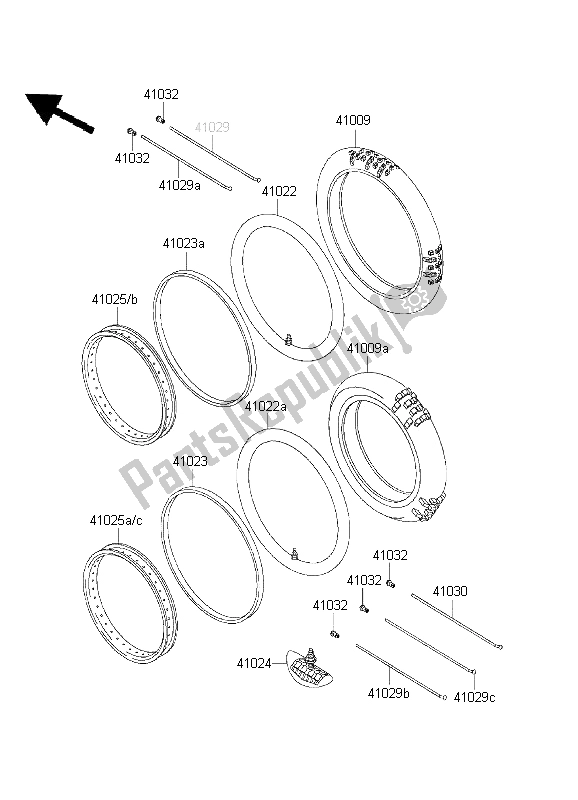 All parts for the Tires of the Kawasaki KX 60 2003