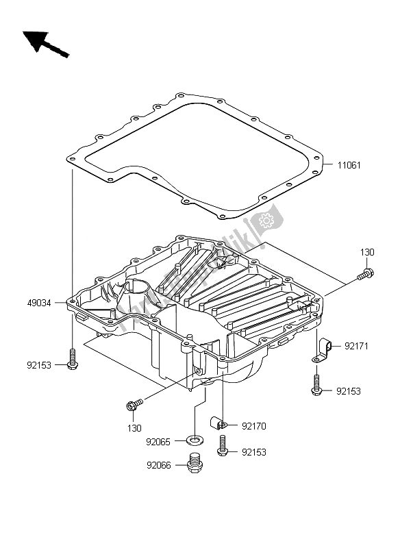 Toutes les pièces pour le Carter D'huile du Kawasaki Z 750 ABS 2007