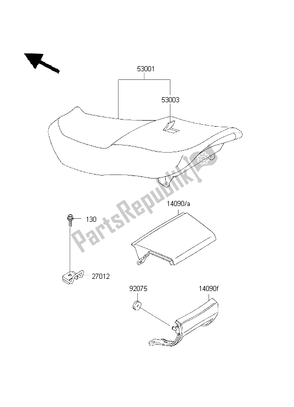 Tutte le parti per il Posto A Sedere del Kawasaki ZZ R 600 1999