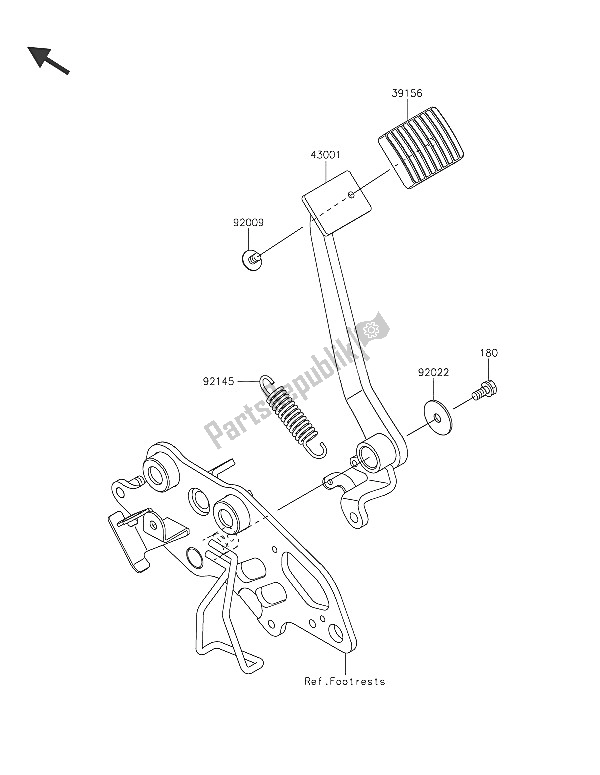 Todas las partes para Pedal De Freno de Kawasaki Vulcan S ABS 650 2016