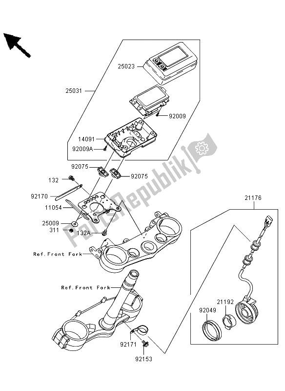 All parts for the Meter of the Kawasaki KLX 450R 2008