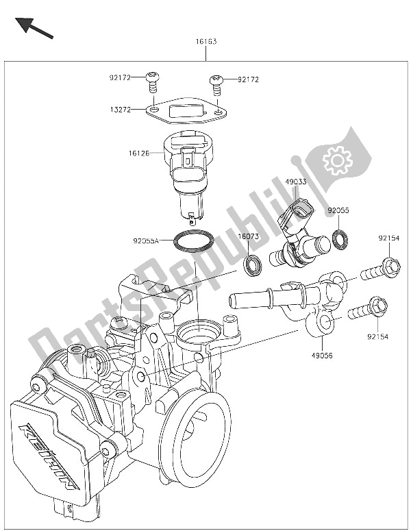 Tutte le parti per il Valvola A Farfalla del Kawasaki Ninja 250 SL ABS 2016