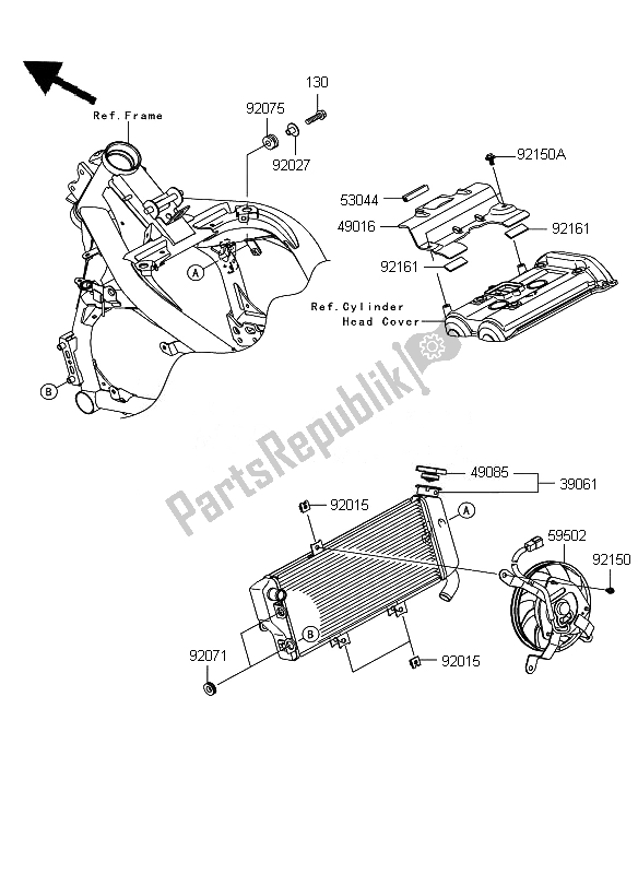 Todas las partes para Radiador de Kawasaki ER 6F 650 2010