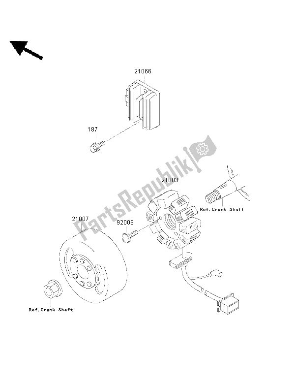 Tutte le parti per il Generatore del Kawasaki KMX 125 1999