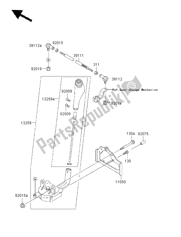 All parts for the Control of the Kawasaki KVF 400 4X4 2000