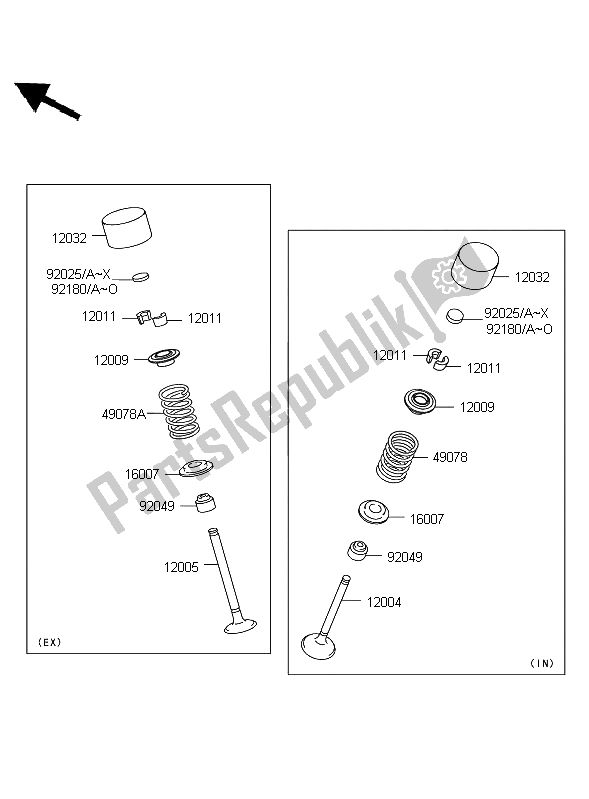 All parts for the Valve of the Kawasaki ZZR 1400 ABS 2009