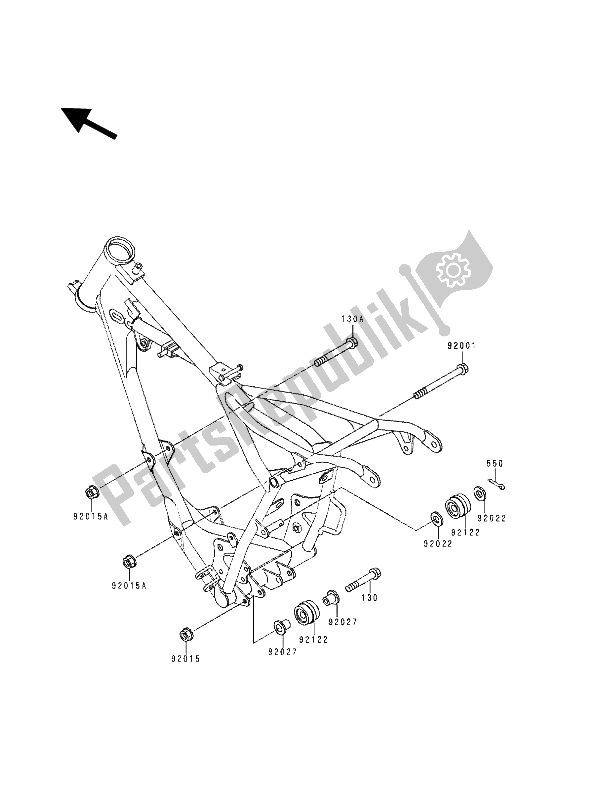 Todas las partes para Accesorios De Marco de Kawasaki KX 60 1994