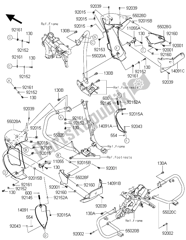 All parts for the Guard(s) of the Kawasaki Vulcan 1700 Voyager ABS 2015