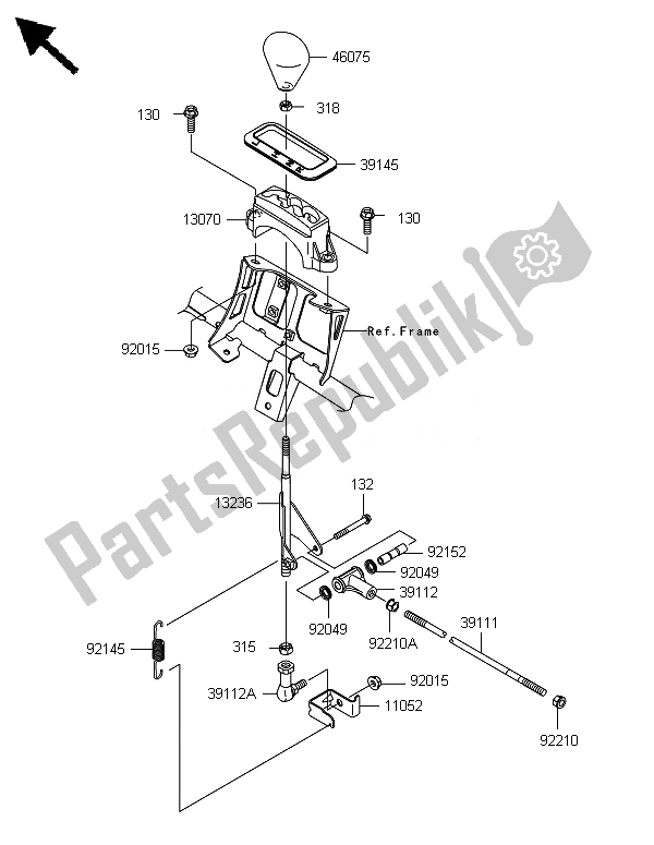 Todas las partes para Controlar de Kawasaki Brute Force 650 4X4I 2014