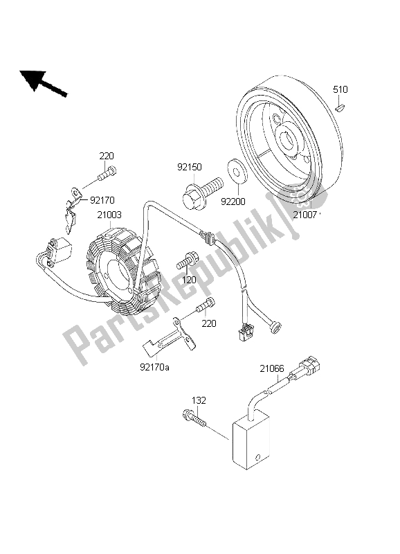 Tutte le parti per il Generatore del Kawasaki KLX 300R 1999