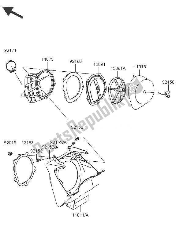 Todas las partes para Filtro De Aire de Kawasaki KX 125 2005