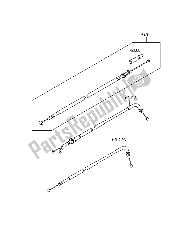 All parts for the Cables of the Kawasaki Ninja 300 ABS 2013