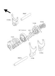 tambour de changement de vitesse et fourchette de changement de vitesse