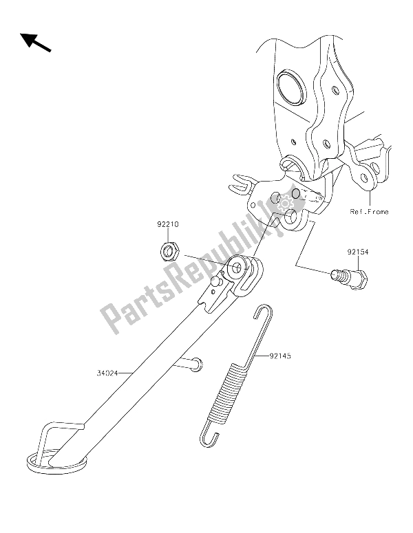 Tutte le parti per il Stand (s) del Kawasaki Z 250 SL 2015