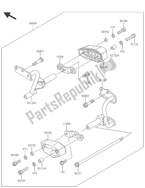 All parts for the Accessory (engine Guard 1) of the Kawasaki Ninja 300 2016