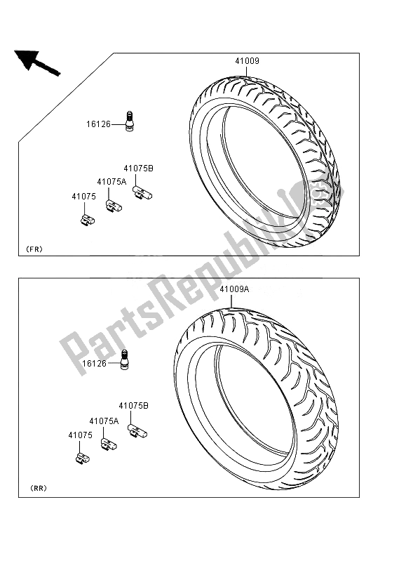 Toutes les pièces pour le Pneus du Kawasaki Versys ABS 650 2007