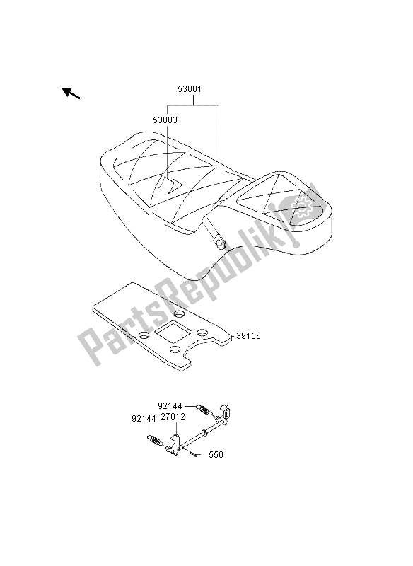 All parts for the Seat of the Kawasaki Eliminator 600 1995