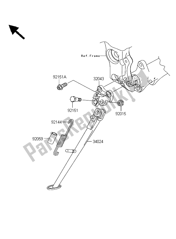 Alle onderdelen voor de Staan van de Kawasaki Ninja ZX 10R 1000 2006