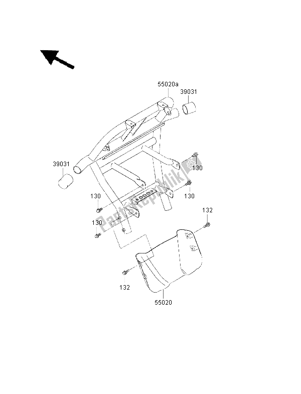 All parts for the Guard of the Kawasaki KVF 300 2000