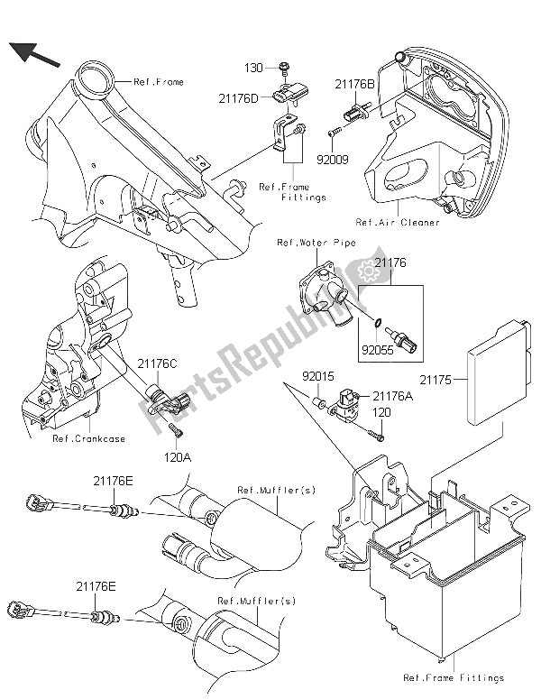 All parts for the Fuel Injection of the Kawasaki Vulcan 900 Custom 2016