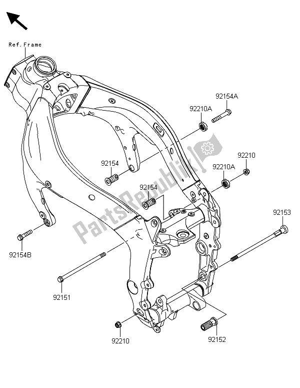 Tutte le parti per il Supporto Del Motore del Kawasaki Ninja ZX 6R ABS 600 2013