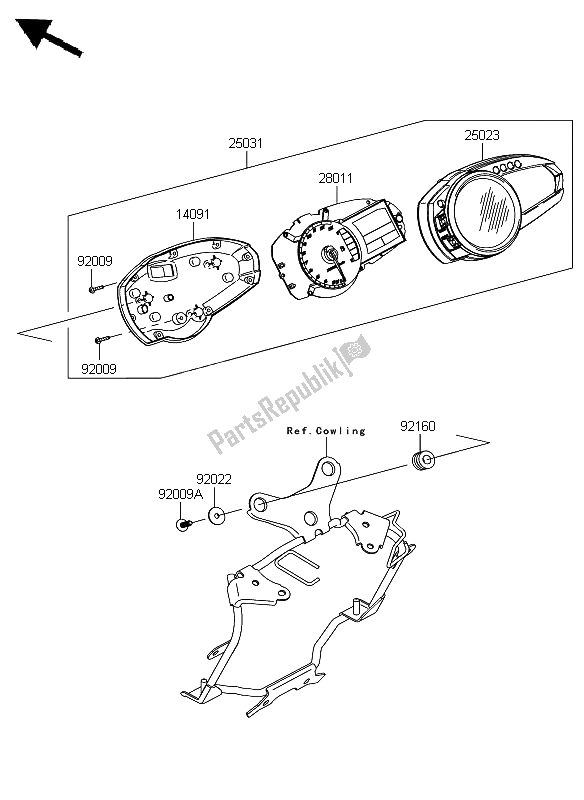 Todas las partes para Metro de Kawasaki Z 1000 2009