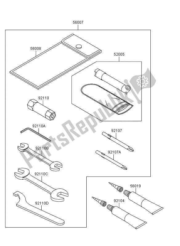 Todas las partes para Herramientas De Propietarios de Kawasaki KVF 360 4X4 2013