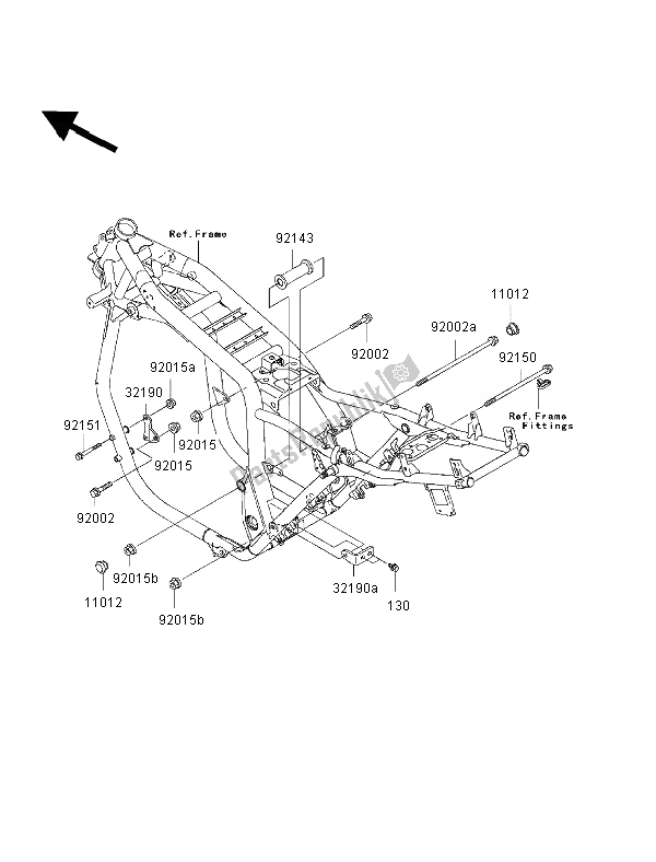 Toutes les pièces pour le Montage Moteur du Kawasaki ZRX 1200S 2002