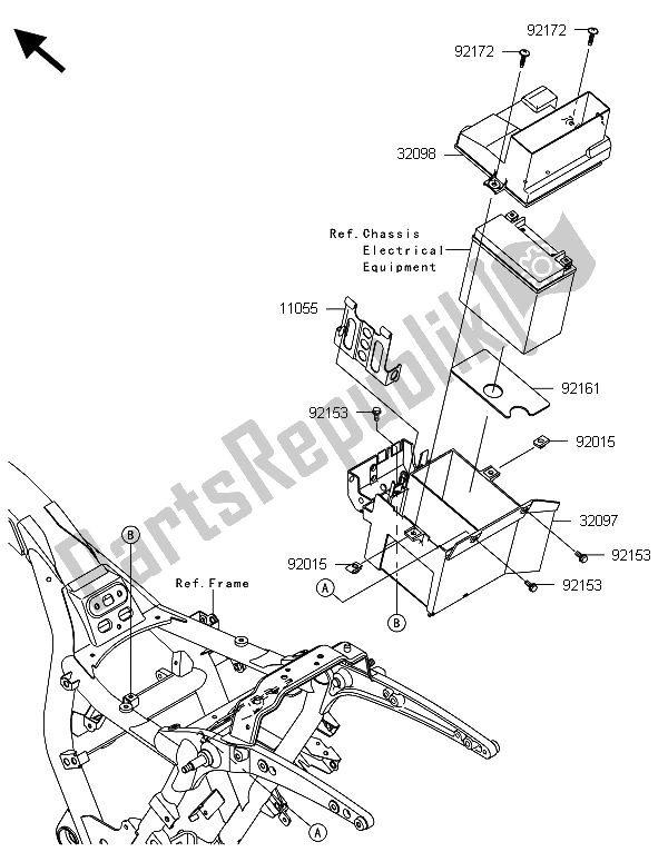 Wszystkie części do Pojemnik Na Baterie Kawasaki VN 1700 Voyager ABS 2013