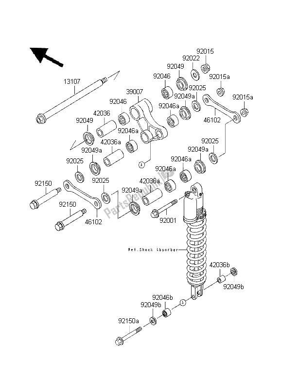 Todas las partes para Suspensión de Kawasaki KLX 650R 1995