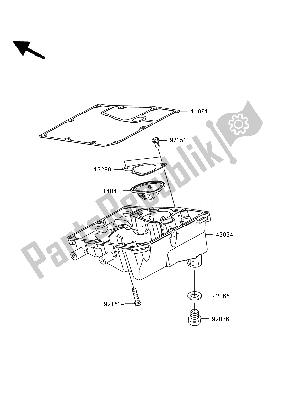 All parts for the Oil Pan of the Kawasaki ER 6F ABS 650 2007