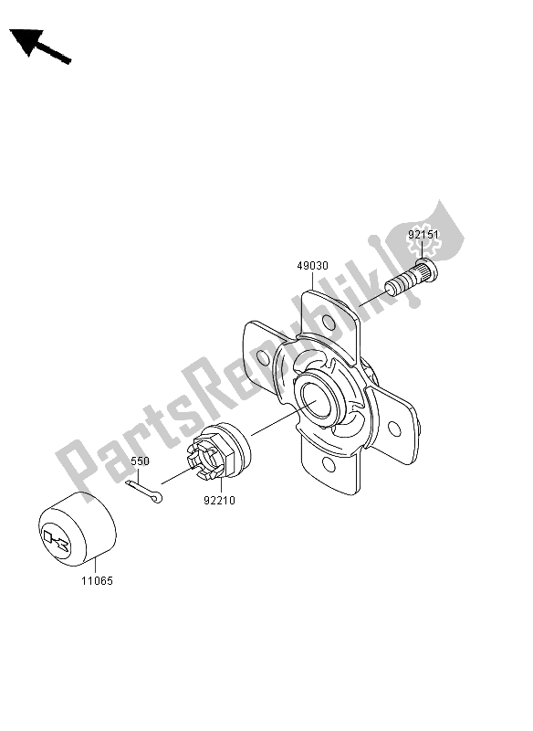 All parts for the Rear Hub of the Kawasaki KVF 750 4X4 2008