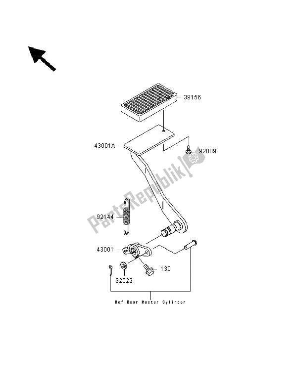 Todas las partes para Pedal De Freno de Kawasaki VN 1500 Classic Tourer FI 2000