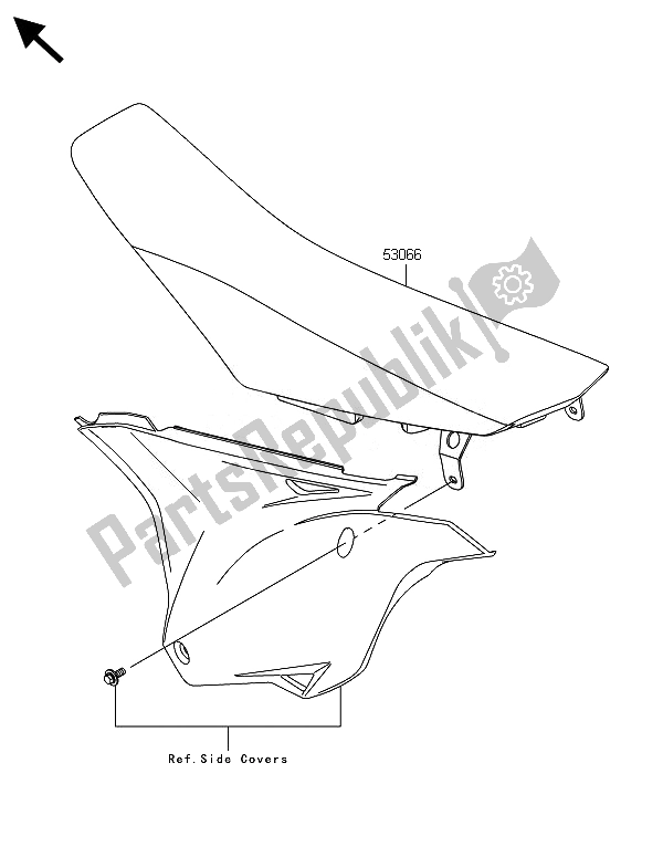 Tutte le parti per il Posto A Sedere del Kawasaki KX 85 LW 2014