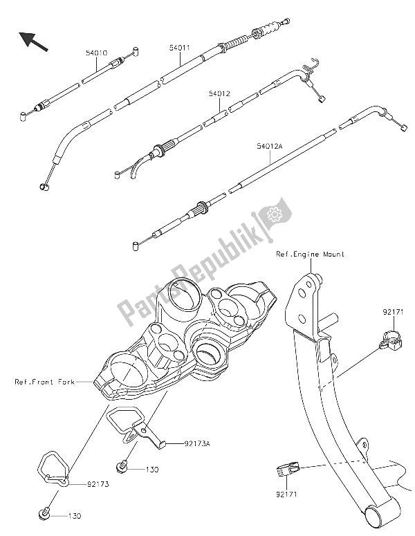 Tutte le parti per il Cavi del Kawasaki Versys 1000 2016