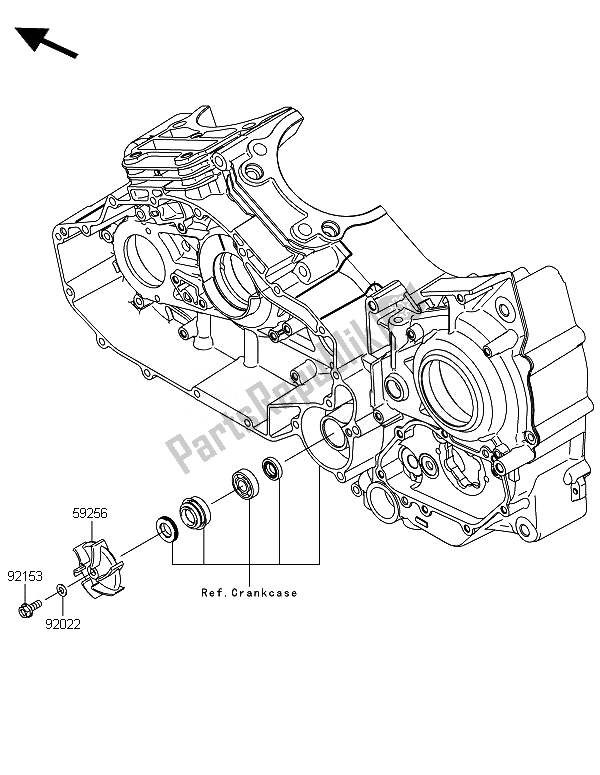 Tutte le parti per il Pompa Dell'acqua del Kawasaki VN 1700 Voyager Custom ABS 2014