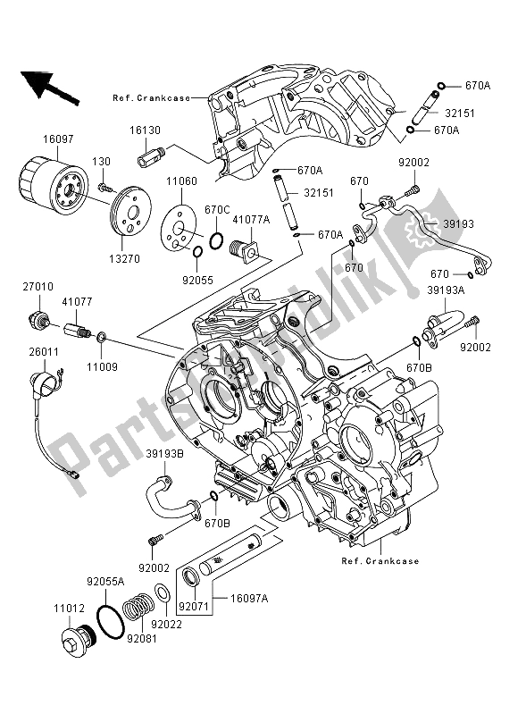 All parts for the Oil Filter of the Kawasaki VN 900 Classic 2009