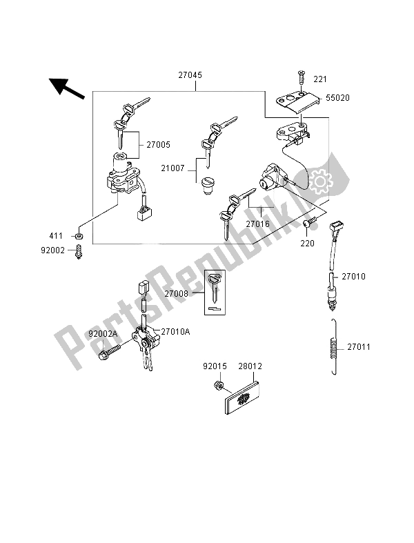 Todas las partes para Switch De Ignición de Kawasaki Ninja ZX 9R 900 1998