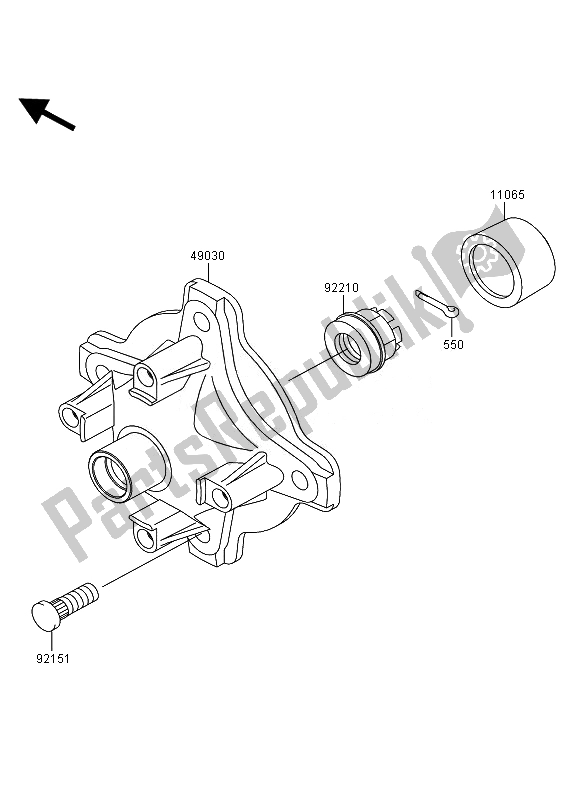 Todas las partes para Buje Delantero de Kawasaki KVF 360 4X4 2010