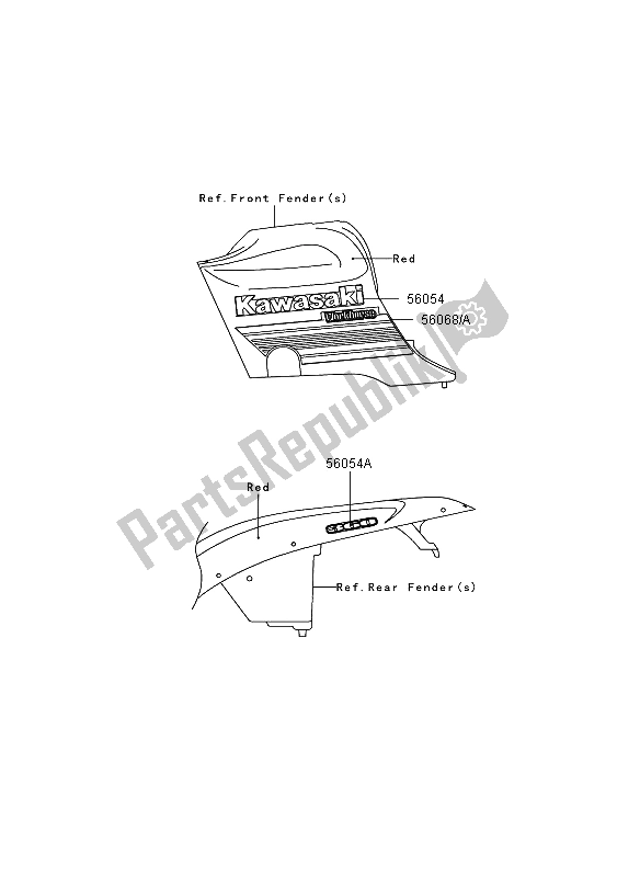 All parts for the Decals (red) (as) of the Kawasaki KVF 360 2008