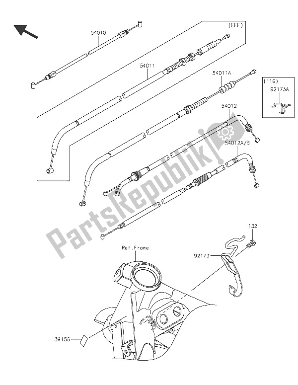 All parts for the Cables of the Kawasaki Z 250 SL 2016