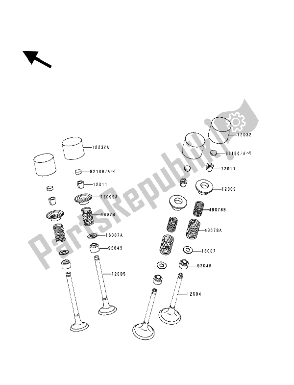 All parts for the Valve(s) of the Kawasaki ZZ R 600 1994