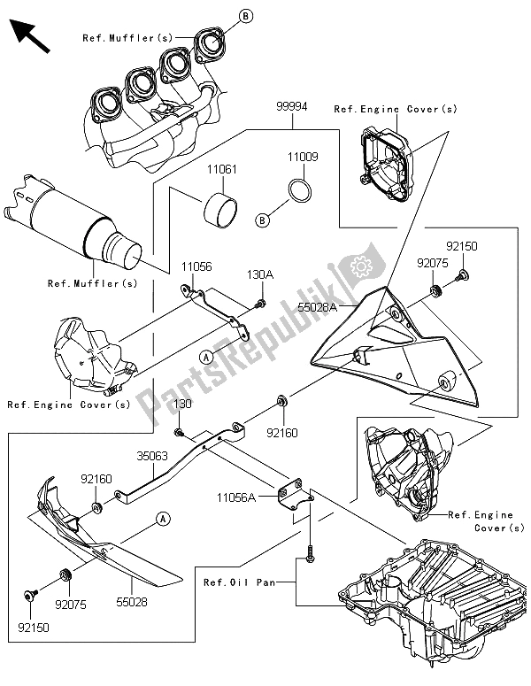 Todas las partes para Accesorio (panza) de Kawasaki Z 800 CDS 2013